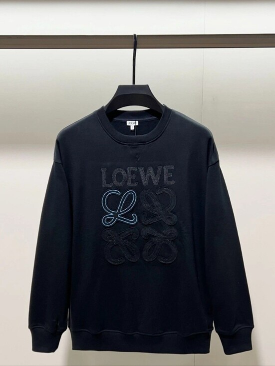 Loewe Other - Loewe Black Embroidered Logo Crewneck Sweater Small Unisex New